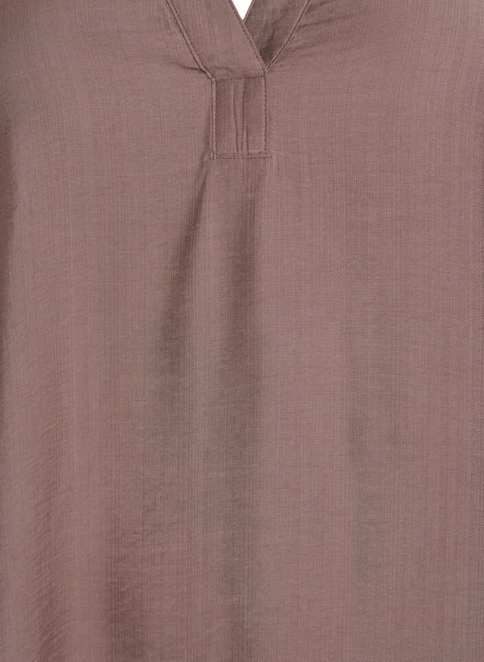 Tunic with collar and side pockets, Brown, Packshot image number 2