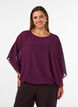 Chiffon blouse with balloon effect, Purple, Model image number 0