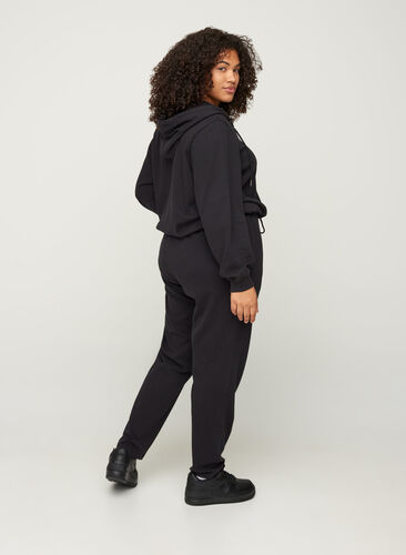 Loose  sweatpants made from 100% cotton, Black, Model image number 0