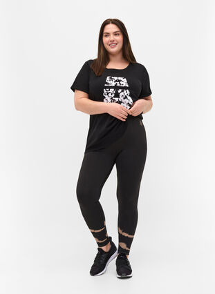 Sports t-shirt with print, Black Big A, Model image number 2