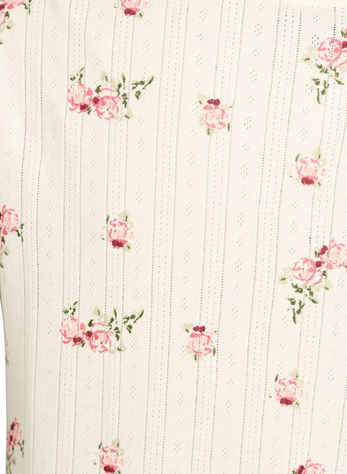 Organic cotton pyjama top with cap sleeves, 9990, Packshot image number 3