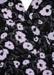 Floral wrap dress with short sleeves, Black, Packshot image number 2