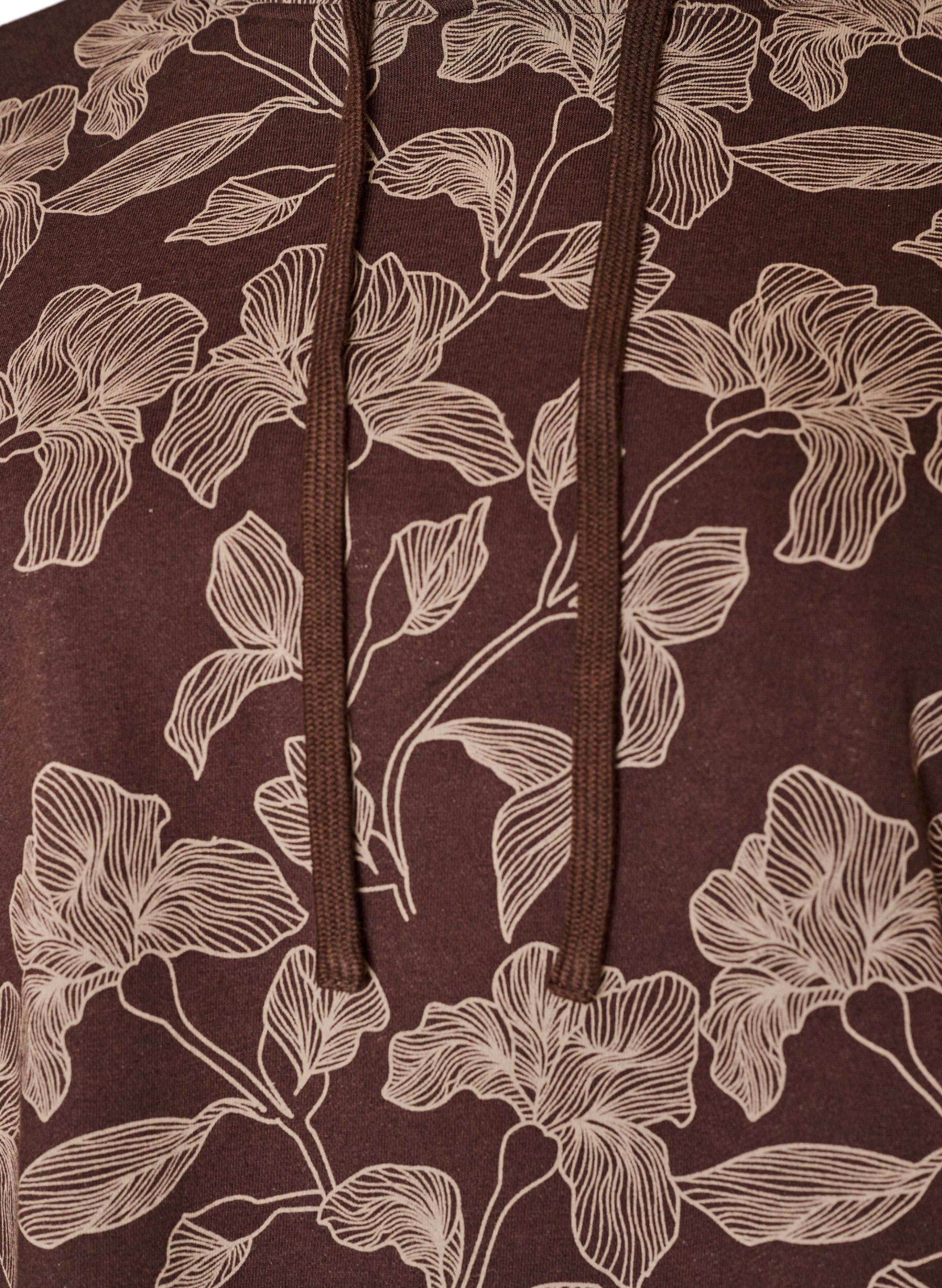 ZizzifashionHoodie with all-over print, Brown, Packshot image number 2