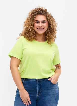 Basic cotton t-shirt, Sharp Green, Model image number 0