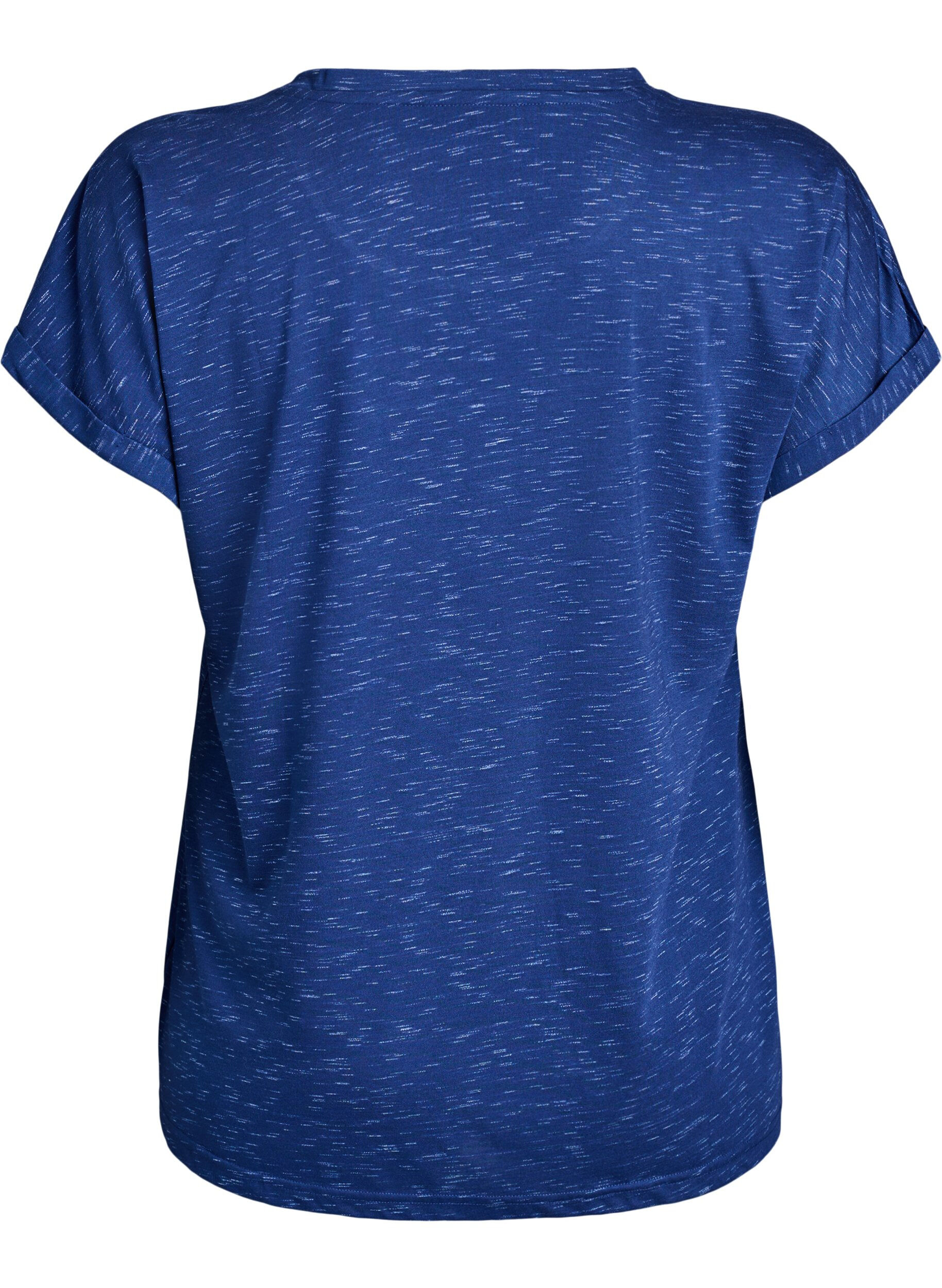 ZizzifashionLoose workout t-shirt with short sleeves, Blue, Packshot image number 1