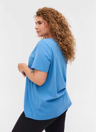 Short-sleeved t-shirt with print, Blue Jasper, Model image number 1