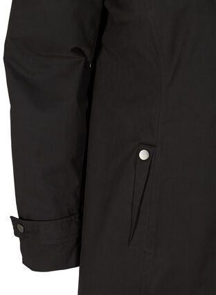 Jacket with pockets and hood, Black, Packshot image number 3