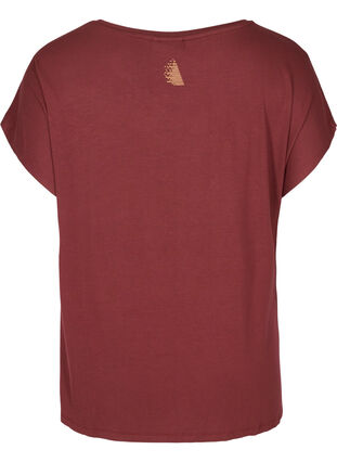 Sports t-shirt with print on the chest, Tawny Port, Packshot image number 1