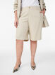 High-waisted Bermuda shorts in linen and viscose, Beige, Model image number 3