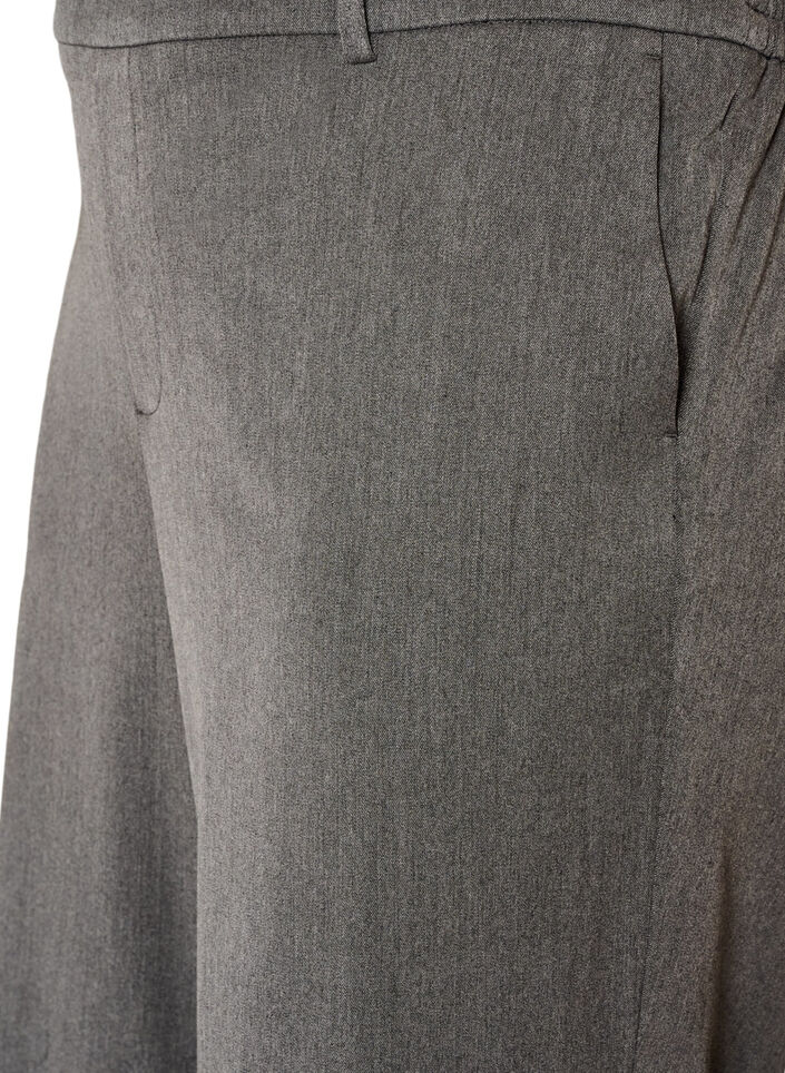 High-waisted tailored trousers with straight fit, Dark Grey, Packshot image number 2