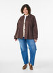 Short trench coat with collar and raglan sleeves, Brown, Model image number 1