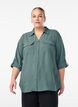 FLASH - Shirt with chest pockets and 3/4 sleeves, Green, Model image number 0