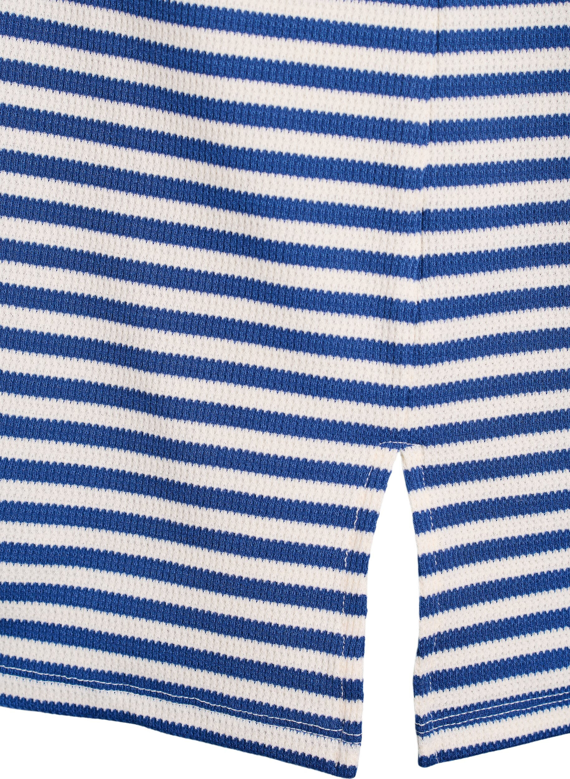 Zizzifashion Short sleeve polo shirt with stripes, Blue, Packshot image number 3
