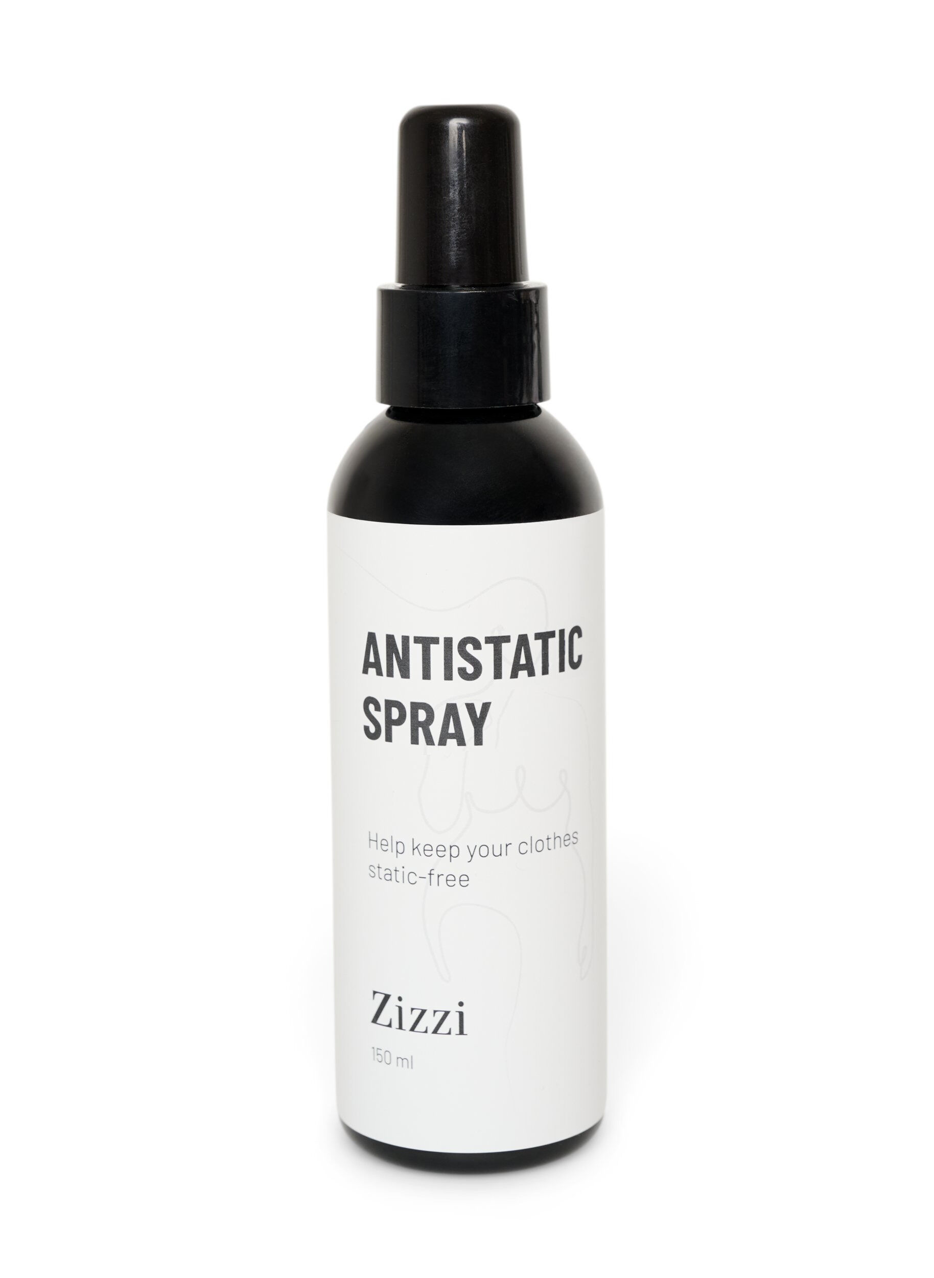 Zizzifashion Anti-static spray for clothes, Black, Packshot image number 0