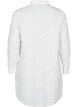 Shirt dress with embroidered flowers, White, Packshot image number 1