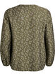 Long-sleeved blouse with pattern and buttons, Green, Packshot image number 1