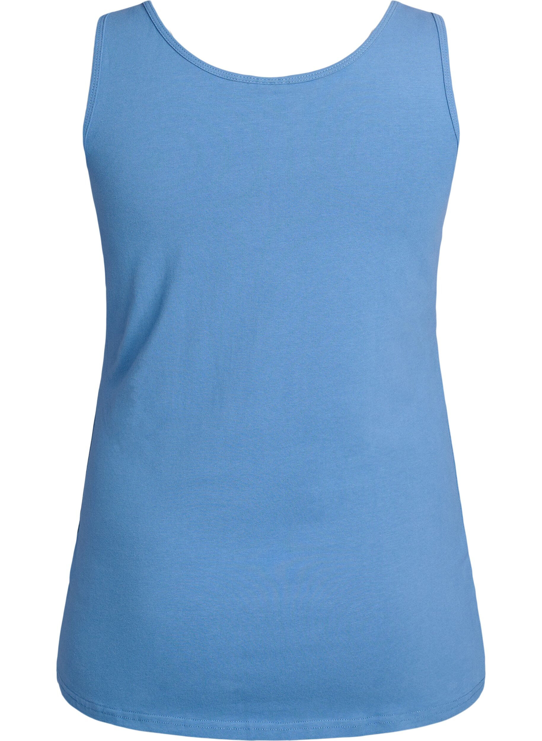 Zizzifashion Cotton basic top, Blue, Packshot image number 1