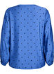 Dotted blouse with long sleeves, Blue, Packshot image number 1