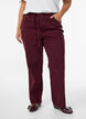 Coloured high-waisted jeans with a tie-belt, Red, Model image number 2