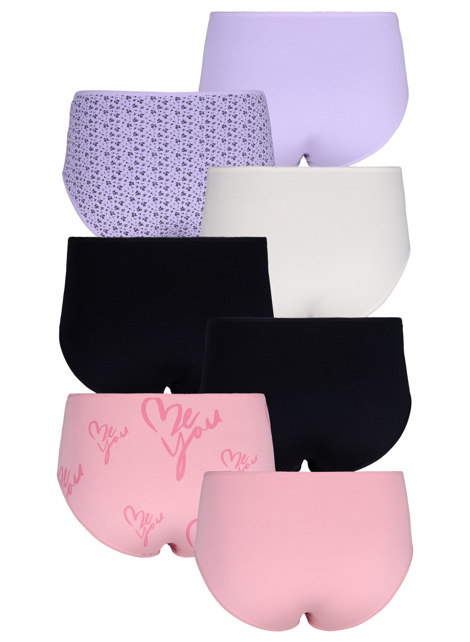 Zizzifashion 7-pack of panties with a regular waist, Purple, Packshot image number 1