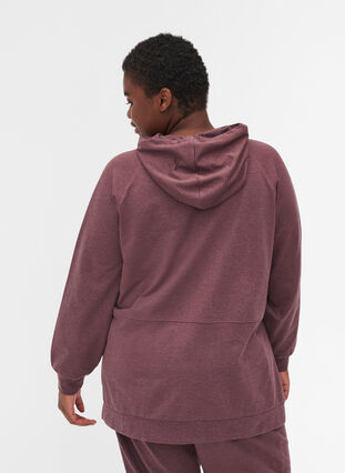 Hooded sweatshirt with slits, Decadent Chocolate, Model image number 1