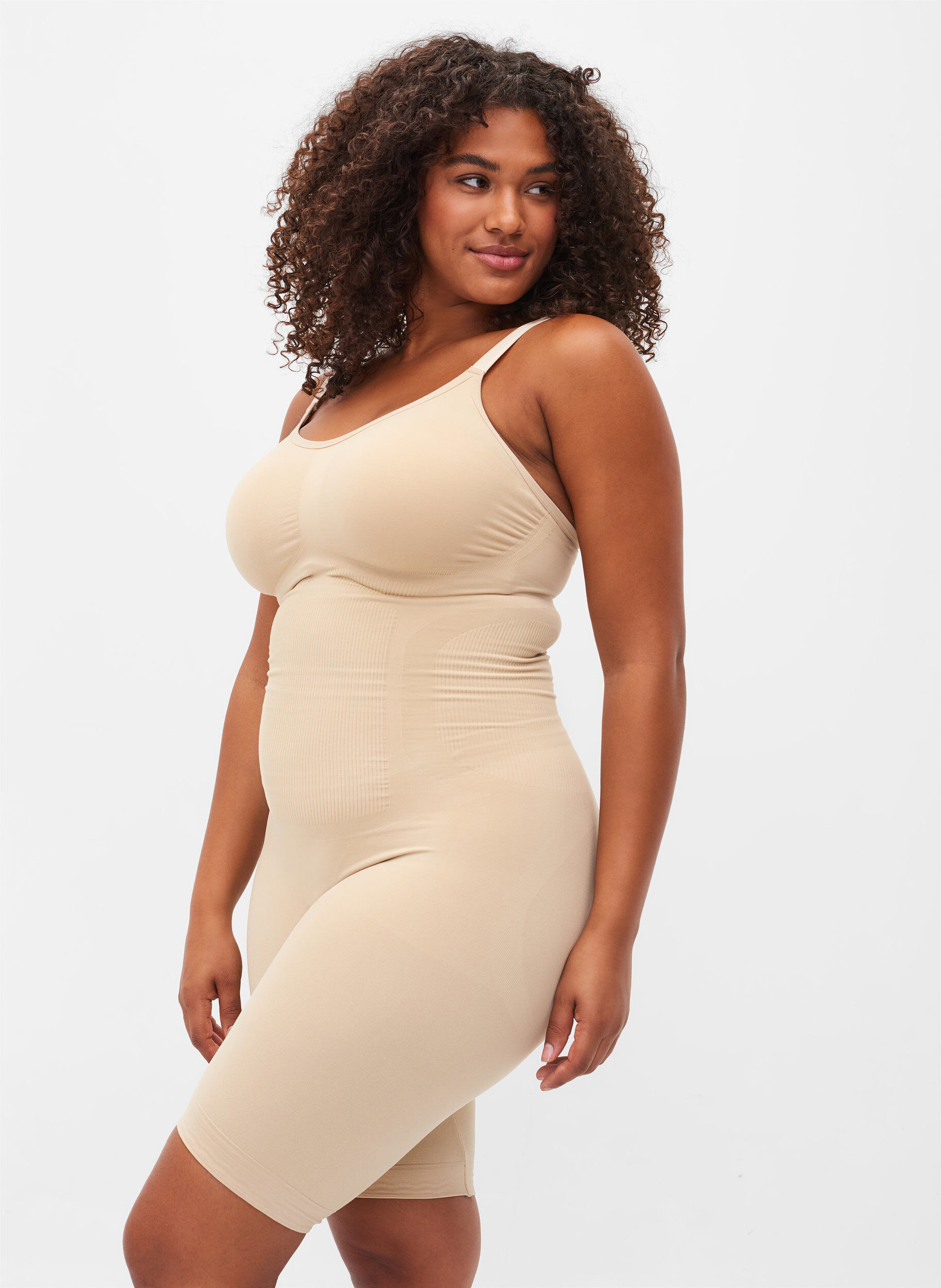 Zizzifashion Shapewear bodysuit, Beige, Model image number 0