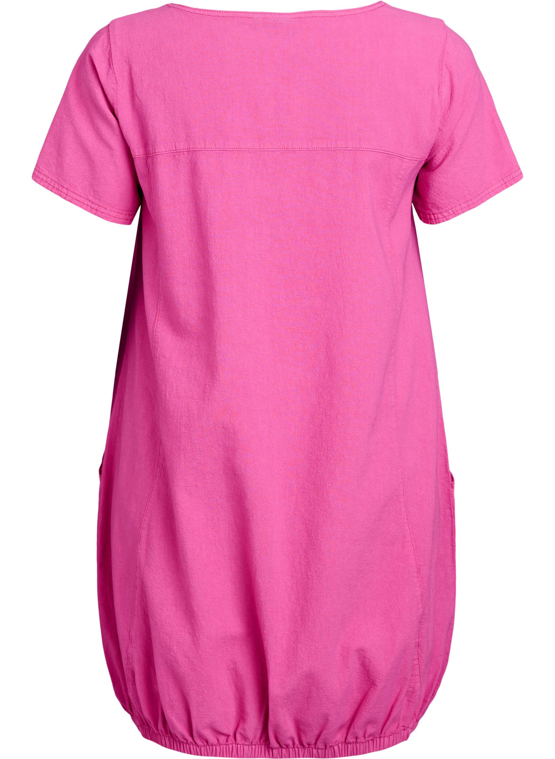 Zizzifashion Short-sleeved cotton dress, Rose, Packshot image number 1