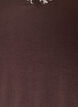 Viscose blouse with lace trim and V-neck, Brown, Packshot image number 2