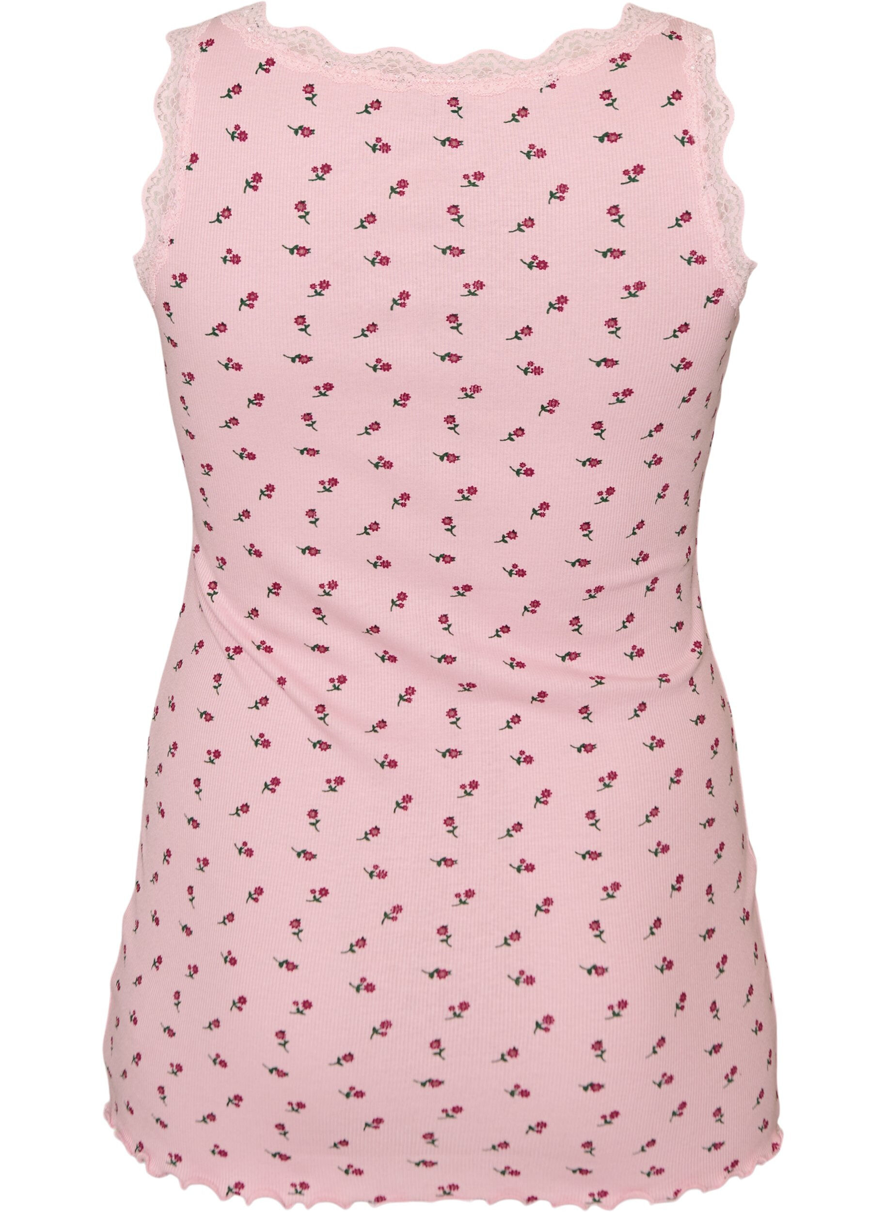 ZizzifashionTop with print and lace edge, Red, Packshot image number 1