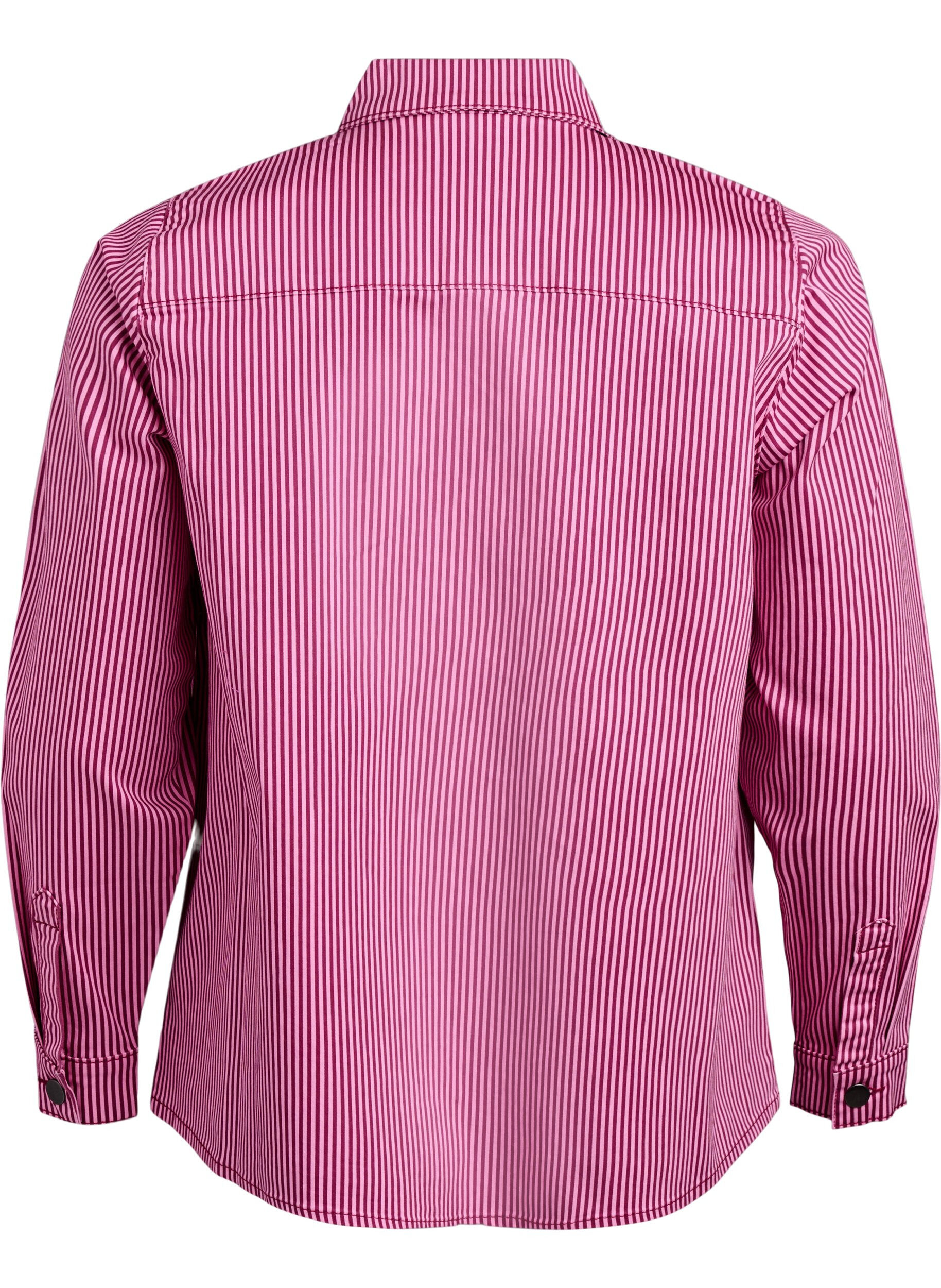 Zizzifashion Striped shirt with pockets, Red, Packshot image number 1