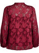 Blouse with buttons and floral pattern, Dark Bordeaux, Packshot image number 1