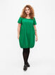 Short sleeve cotton dress, Green, Model image number 1