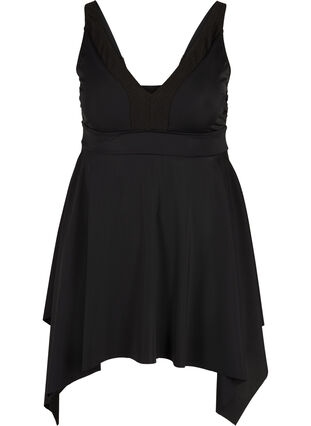 Swimsuit dress with adjustable straps , Black, Packshot image number 0