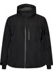 Ski jacket with hood and zip pockets, Black, Packshot image number 0