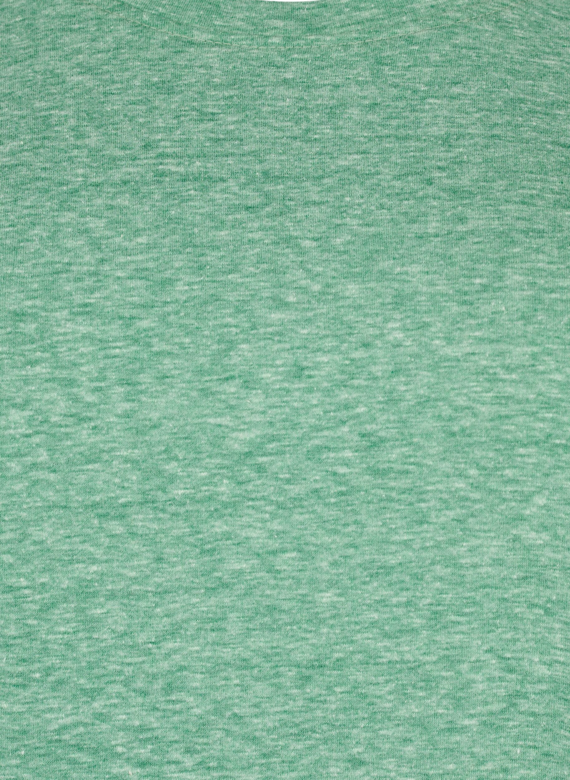 Zizzifashion Melange t-shirt with short sleeves, Green, Packshot image number 2