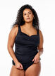 Tankini with drapes, Black, Model image number 0