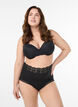 2-pack hipsters with lace trim and high waist, Black, Model image number 0