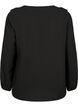 Long sleeve blouse with ruffles, Black, Packshot image number 1