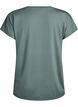 Loose training t-shirt with v-neck, Green, Packshot image number 1