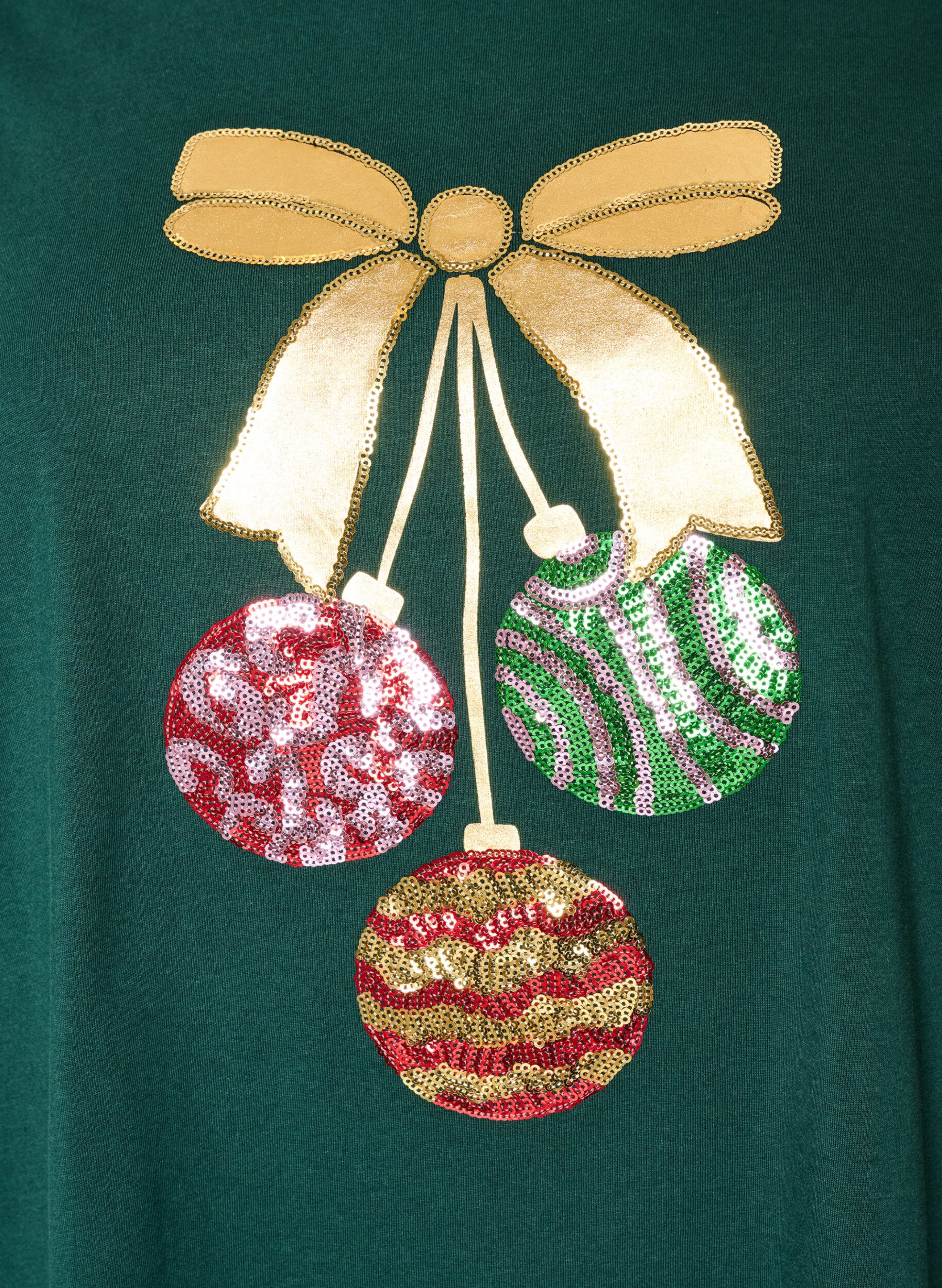 ZizzifashionChristmas t-shirt in organic cotton, Green, Packshot image number 2
