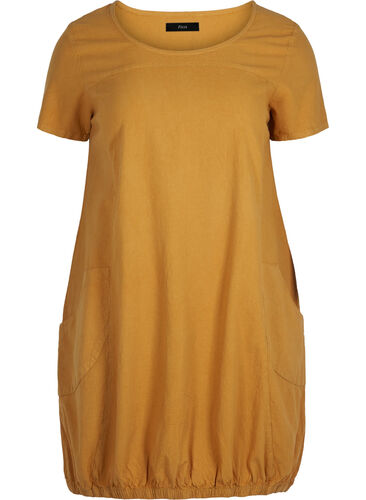 Dress with pockets, Golden Yellow, Packshot image number 0