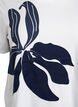 T-shirt in organic cotton with floral print, B. White w. EMB, Packshot image number 2