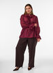 Viscose blouse with ruffles and long sleeves, Red, Model image number 1