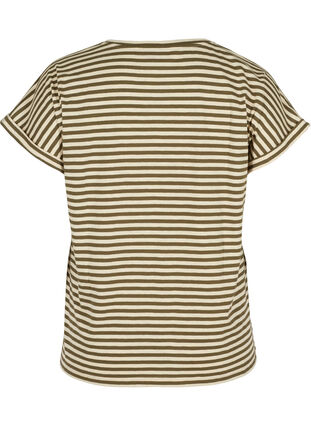Striped cotton t-shirt, Ivy Green Y/D, Packshot image number 1