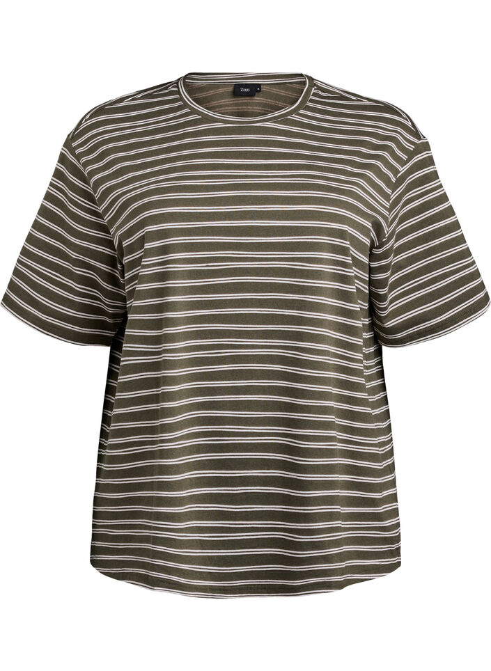 Striped T-shirt, Green, Packshot image number 0