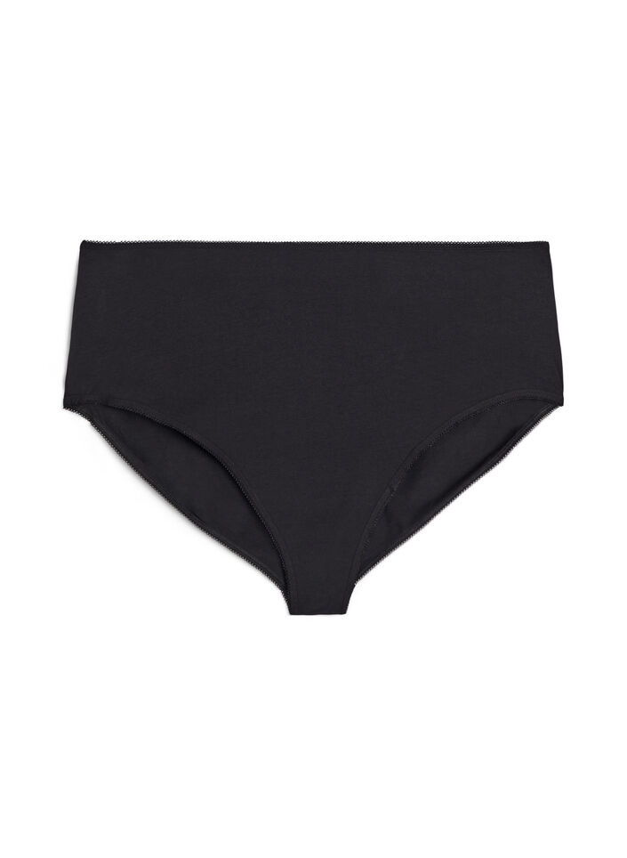 3-pack regular waist cotton briefs, Black, Packshot image number 2
