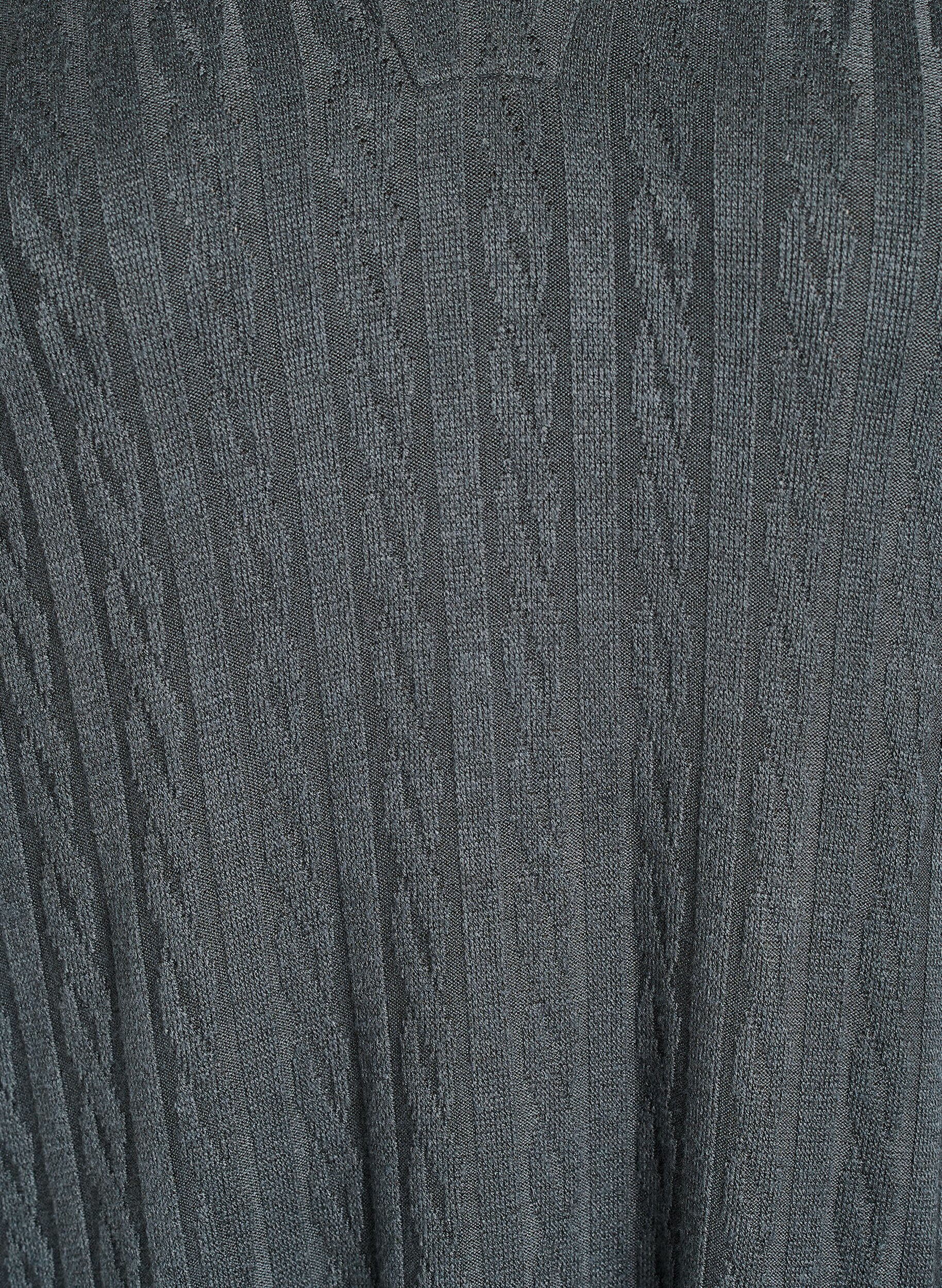 Zizzifashion Dress with cable structure and v-neck, Green, Packshot image number 2