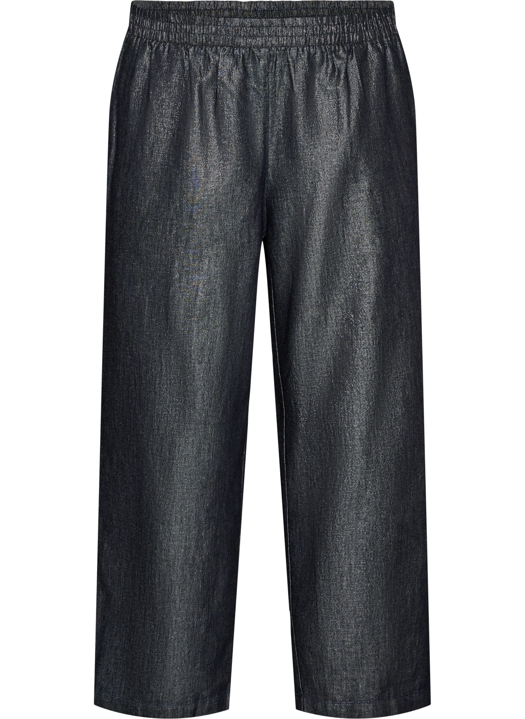 ZizzifashionStraight leg jeans with glitter thread, Grey, Packshot image number 0