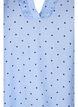 	 Dotted blouse with 3/4 sleeves in viscose material, Light Blue Dot, Packshot image number 2