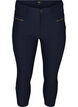 Close-fitting capri trousers in viscose blend, Blue, Packshot image number 0